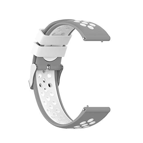 FitTurn Two-Color Breathable Quick Release Watch Strap 20mm Tricolor-D