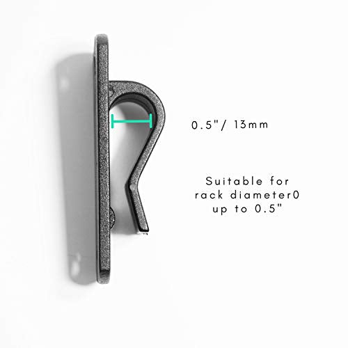Bicycle Pannier Hooks for Rear Racks Up to 13mm - DIY Mounting Hardware Kit with Bolts and Nuts - Fits Standard 13mm Tubing