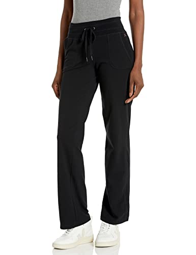 Danskin Women's Drawcord Athletic Pants - Medium Black Yoga & Workout Trousers