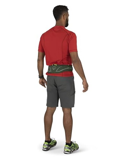 Osprey Duro Dyna LT Hydration Waist Pack with Hydraulics Soft Flasks for Running, Seaweed Green/Limon