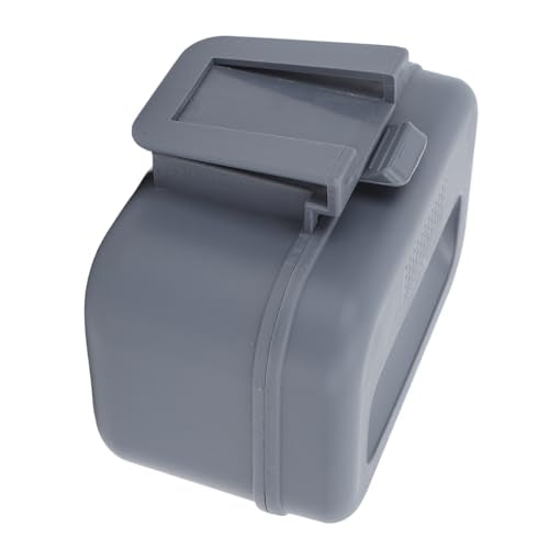 Fishing Live Bait Box, Fishing Bait Station Plastic Heat Resistant Perforated Cover Array Design Bait Bucket with Aerator Grey for Fishing Enthusiasts