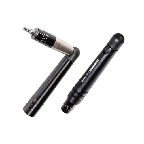 Topeak Nano TorqBar X ? Compact 2?6 Nm Adjustable Torque Wrench with 5 Tool Bits (3/4/5 mm Allen, T20/T25 Torx), Portable Precision Tool for Bike Maintenance