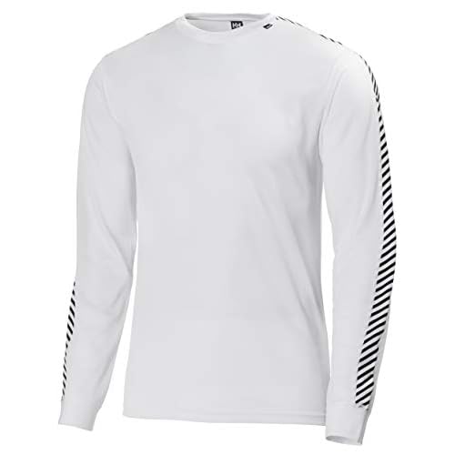 Helly Hansen Men's HH LIFA Stripe Crew Base Layer, 001 White, Large