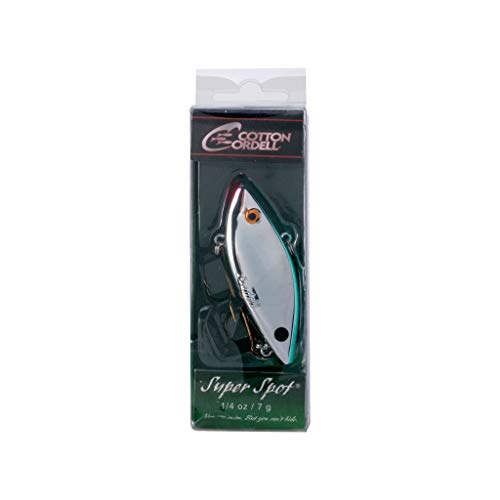 Cotton Cordell Super Spot Lipless Crankbait Fishing Lure 1/4 oz Chrome Blue Back