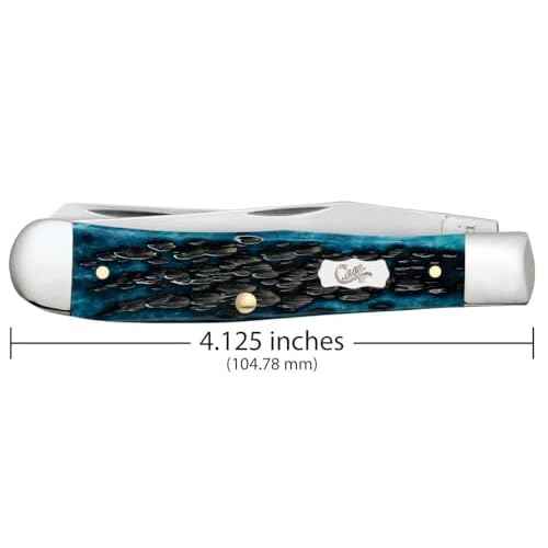 Case Cutlery CA51850: Trapper Med Blue Peach Seed