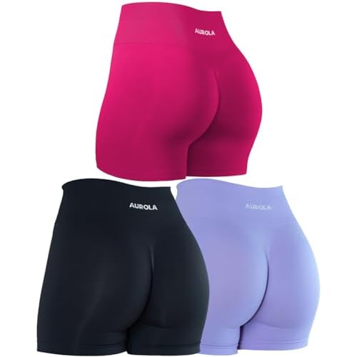 AUROLA Dream Collection Women Workout Shorts High Waist Gym Shorts, Scrunch Butt Seamless Athletic Shorts