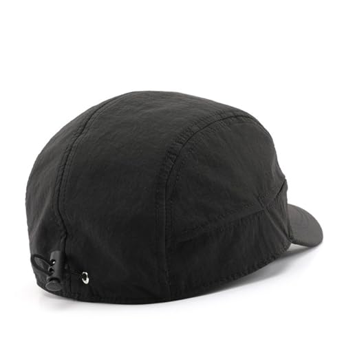 Quick-Dry Lightweight Polyester Baseball Cap with Adjustable Drawstring - Brown - One Size