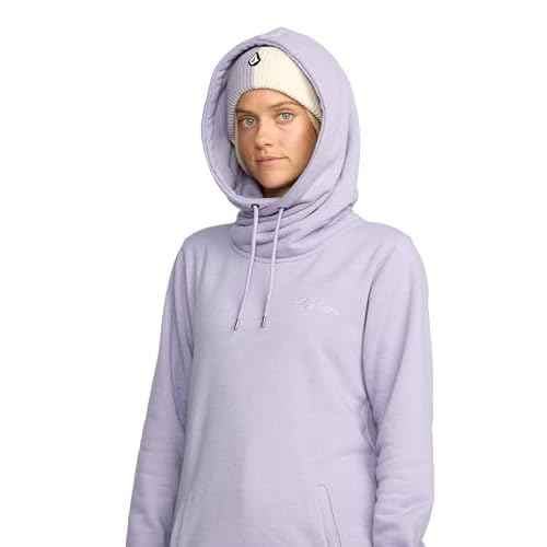 Volcom Women's Tower Long Fit Sweatshirt ? Drawstring Hood Ribbed Cuffs & Hem