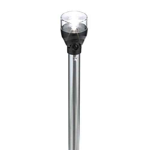 Attwood 5551-PA20-7 All-Round LED Fold Down Navigation Light Black Base, 20-Inch