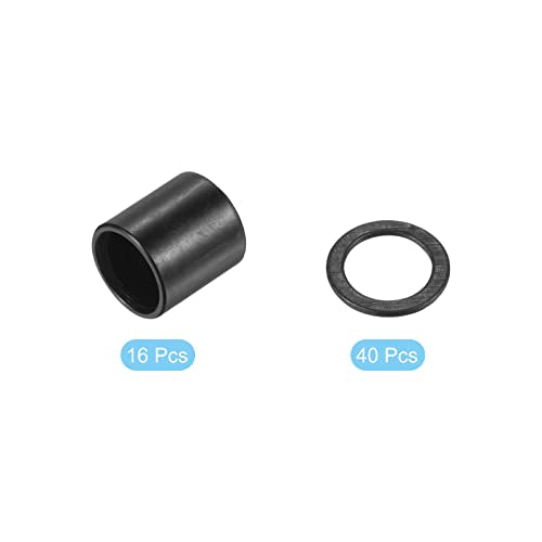 Black Skateboard Hardware Kit with Bearing Spacers and Speed Washers for Longboard Trucks