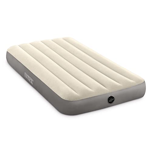 Intex 64101E Dura-Beam Standard Single-High Air Mattress: Fiber-Tech ? Twin Size ? 10in Bed Height ? 300lb Weight Capacity ? Pump Sold Separately