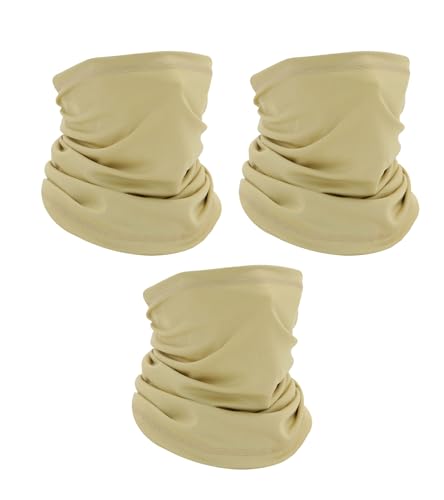 Coyote Brown Neck Gaiter - Khaki Face Mask Bandana for Men Women Cooling Summer