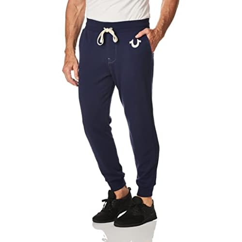 True Religion Mens Classic Logo Jogger Sweatpant
