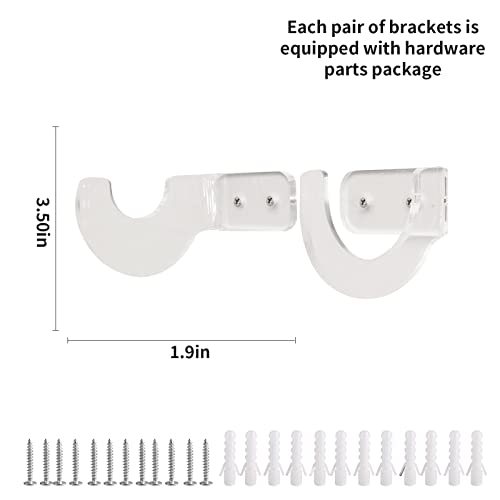 Lightsaber Wall Mount Stand - Transparent Acrylic Display Bracket for Swords (2 Sets)