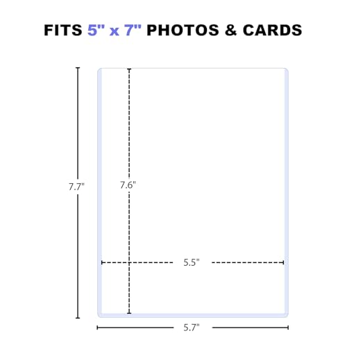 5x7 Jumbo Card Sleeves 30 Pack - Clear Rigid Protectors for Collectibles