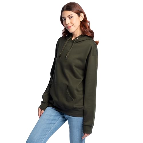 Men's Fleece Pullover Hoodie - Moisture Wicking & Breathable, Large Duffle Bag Green