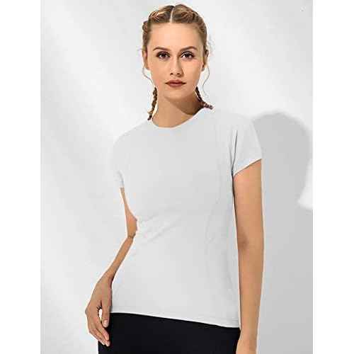 Loovoo Women Workout Shirts 1/2/3 Pack Athletic Compression Tee Dry Fit Yoga Gym Basic Tops