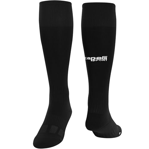 Unisex Knee High Athletic Socks Black White Medium for Soccer Football Baseball