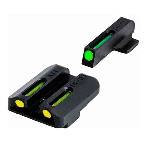 TRUGLO TFO Tritium & Fiber-Optic Handgun Sight Durable Snag-Resistant Glowing Night Sight, Compatible with Kahr Arms Handguns