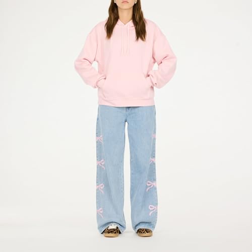 Forever 21 womens Oversized Fleece Hoodie With Kangaroo Pocket