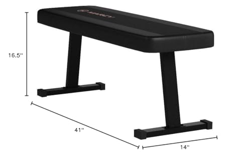 Marcy Flat Utility 600 lbs Capacity Weight Bench for Weight Training and Ab Exercises SB-315 , Black