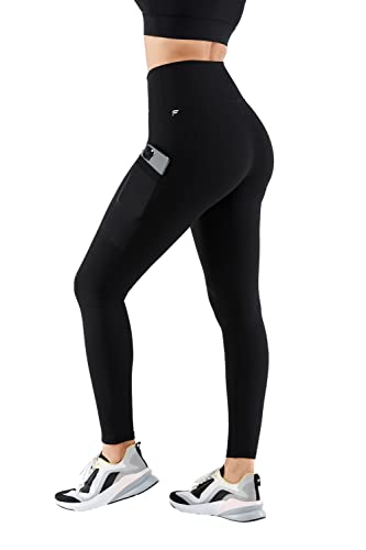 Women's PowerHold High-Waisted Compression Leggings - Large Black, Workout & Yoga