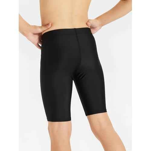 DEVOROPA Boys Swim Jammers Youth Competitive Swim Team Trunks Racing Swimsuit Athletic Swimming Shorts Slim/Standard/Husky