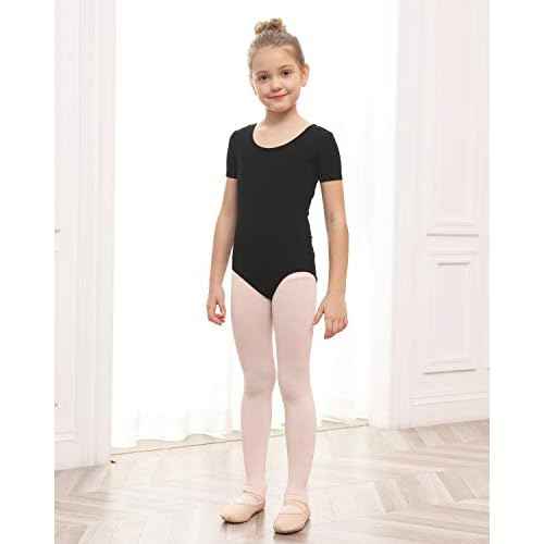 Stelle Leotard for Girls Black Ballet Dance Leotard Gymnastics Outfits with Bow Back (Toddler/Little/Big Kids)