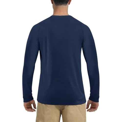 Boladeci Men's UPF 50+ Sun Protection UV SPF Shirts Long Sleeve Lightweight Quick Dry Swim T-Shirts Rash Guard
