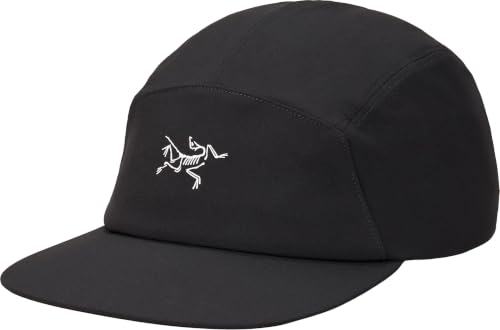 Large Black Arc'teryx Gamma 5 Panel Cap - Lightweight Packable Hiking Hat