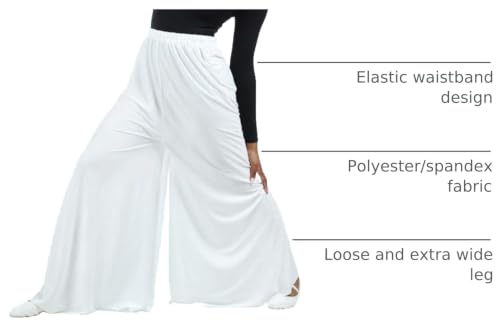 Women's Celebration of Spirit Palazzo Pants Small White - Dance Performance Wear