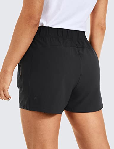Waterproof Hiking Shorts 3 Inch - Medium Black for Outdoor Activities