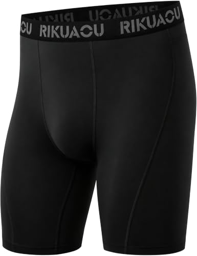 Men's Compression Shorts - Medium Black Spandex Quick Dry Workout Tights