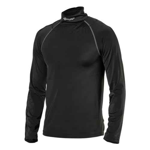 Shock Doctor Youth Boys Compression Shirt with Neckguard for Hockey. Long Sleeves with Integrated Neck Guard. for Youth Boys