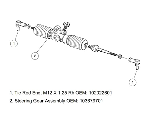 10L0L Ball Joint Tie Rod End Kit for Club Car Precedent 2004+ and Tempo 2018+
