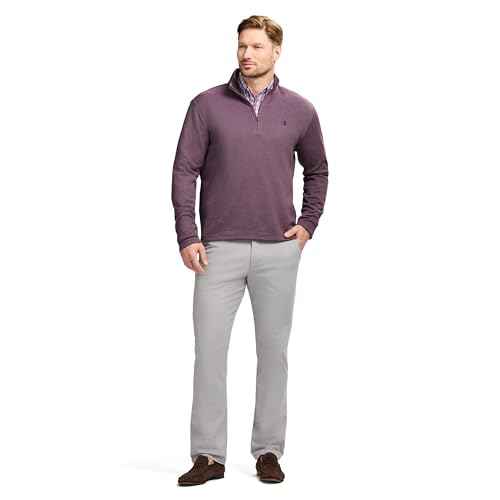 IZOD Mens Performance Comfort Quarter Zip Long Sleeve Shirt