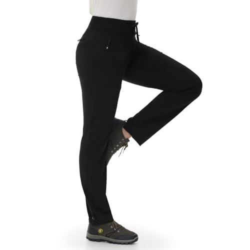 BGOWATU Women's Hiking Pants Lightweight Quick Dry Casual Joggers with Zipper Pockets Athletic Water Resistant Outdoor
