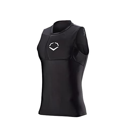 EvoShield NOCSAE¢ç Protective Chest Guard Shirt - Adult and Youth Sizes, Black