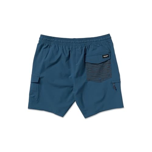 Volcom Men's Truly Liberators 17" Boardshort Swim Trunks, Deep Blue, Large