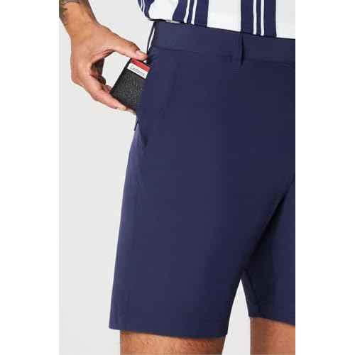 Fabletics Men's Only Short, Everyday Commuter, Lightweight, Liquid Resistant, Secure Pockets, 4-Way-Stretch, Streamlined Fit