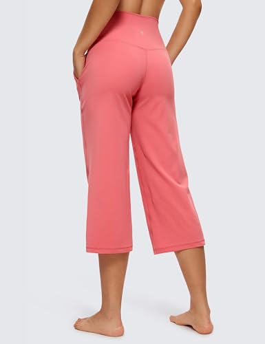 Women's Butterluxe High Waist Wide Leg Pants with Pockets - Raspberry Sorbet, Medium
