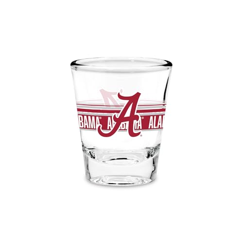 Alabama Crimson Tide Shot Glass 1.7oz - NCAA Team Barware for Game Day & Home Bars
