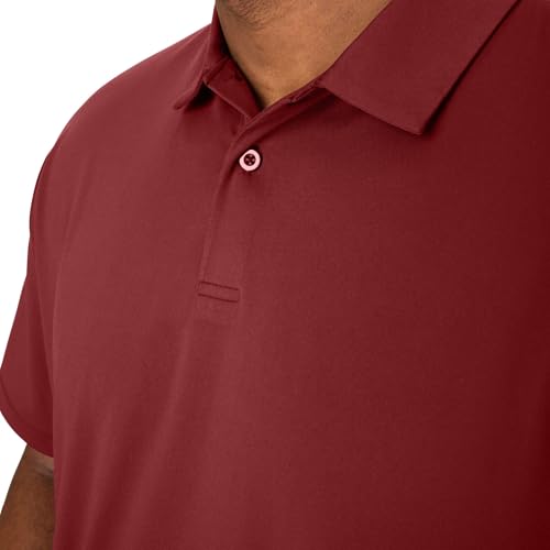 Hanes Men's Performance Polo Shirt XX-Large Cardinal Red Moisture-Wicking Short Sleeve