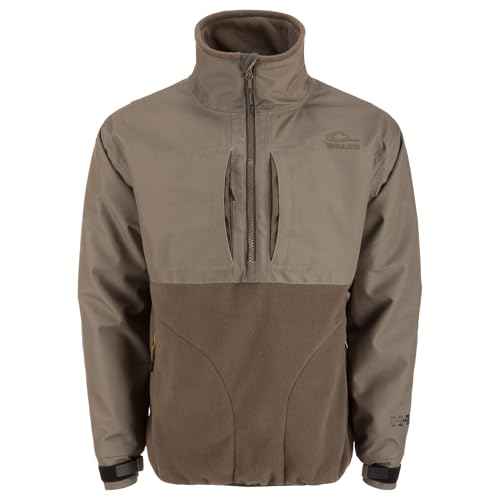 Drake Waterfowl Men's MST CommandXT Eqwader Half-Zip Waterproof Windproof Breathable Resistant Hunting Jacket w/DWR Finish