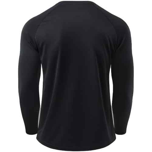 Men's Long Sleeve Base Layer Shirts Quick Dry Undershirts Workout Hiking Camping Athletic Top