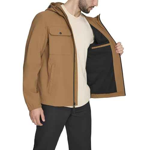 Levi's Men's Hooded Waterproof Arctic Cloth Rain Jacket
