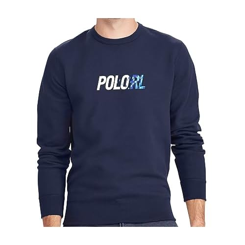 POLO RALPH LAUREN Men's Double Knit Crewneck Sweatshirt Digi Font POLO RL Logo