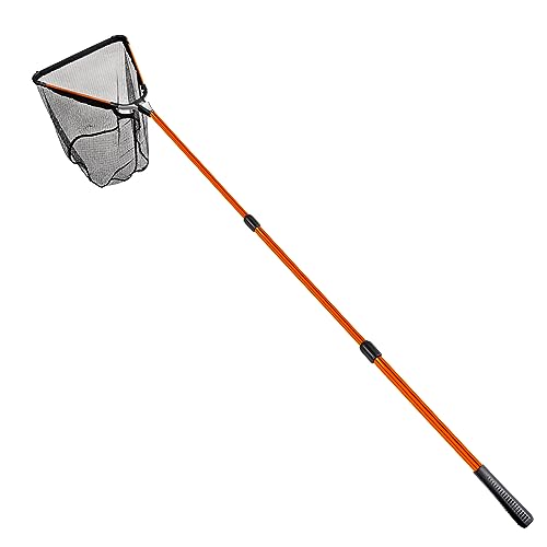 Fiblink Folding Aluminum Fishing Landing Net with Extendable Telescoping Handle - 59-118 Inches