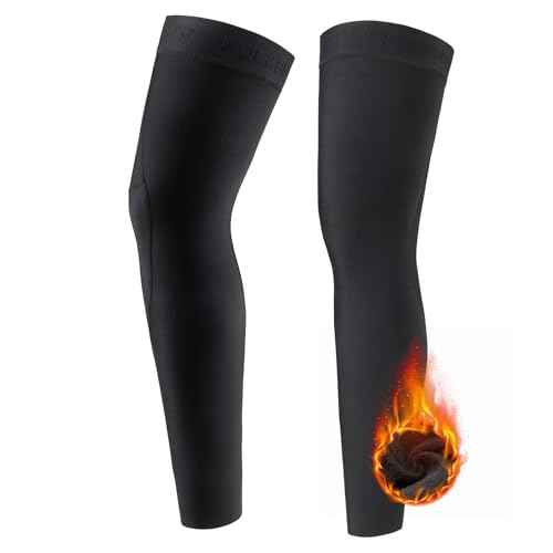 ROCKBROS Cycling Leg Warmers Winter Thermal Full Compression Leg sleeves for Men Women Running Basketball Football