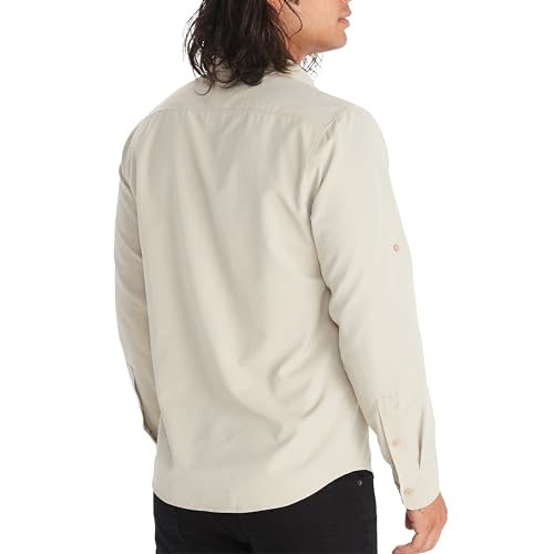 MARMOT Men's Aerobora Long Sleeve Button-Down Shirt - Lightweight, Packable, Quick-Drying UPF Protection